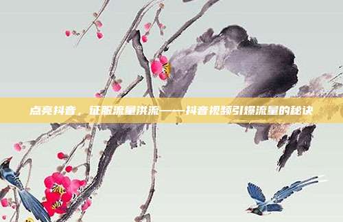 点亮抖音,征服流量洪流——抖音视频引爆流量的秘诀