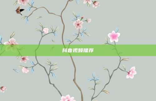 抖音视频推荐