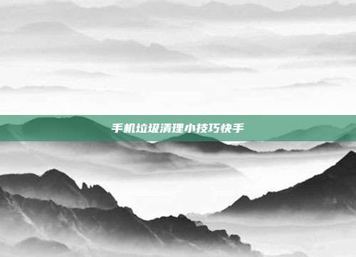 手机垃圾清理小技巧快手