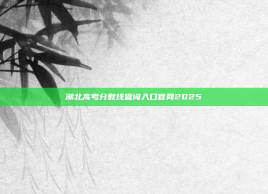 湖北高考分数线查询入口官网2025
