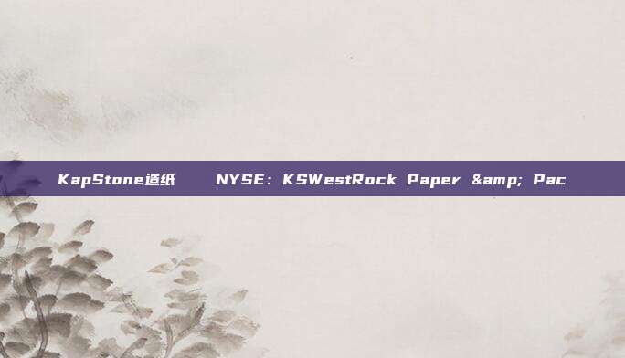 KapStone造纸 NYSE:KSWestRock Paper & Pac