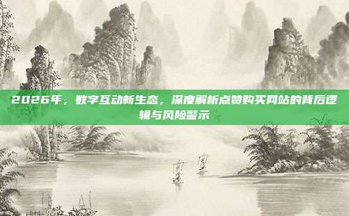 2026年,数字互动新生态,深度解析点赞购买网站的背后逻辑与风险警示
