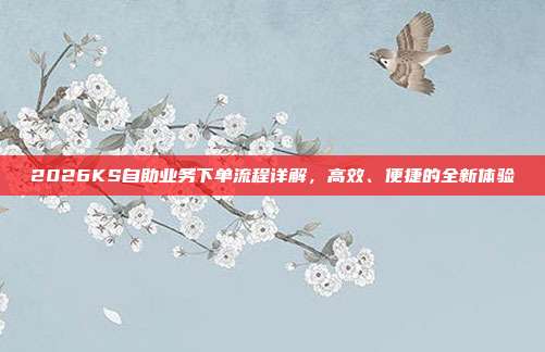 2026KS自助业务下单流程详解,高效、便捷的全新体验