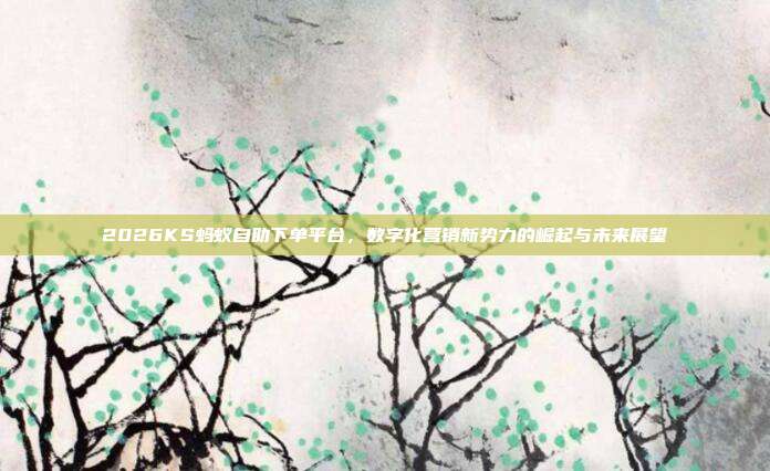 2026KS蚂蚁自助下单平台，数字化营销新势力的崛起与未来展望