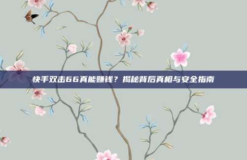 快手双击66真能赚钱？揭秘背后真相与安全指南