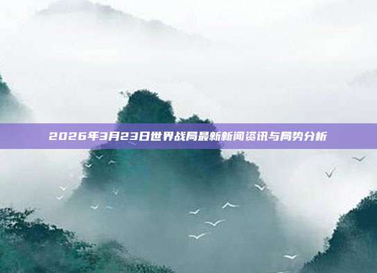 2026年3月23日世界战局最新新闻资讯与局势分析