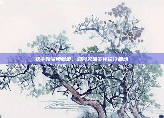 快手新号刚起步，如何突破零评论冷启动