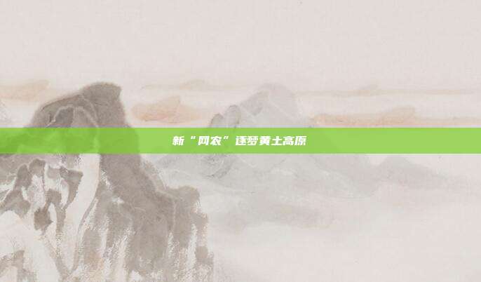 新“网农”逐梦黄土高原