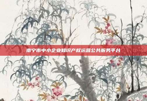 南宁市中小企业知识产权运营公共服务平台