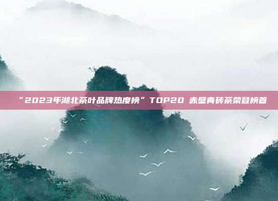 “2023年湖北茶叶品牌热度榜”TOP20 赤壁青砖茶荣登榜首