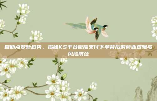自助点赞新趋势,揭秘KS平台微信支付下单背后的商业逻辑与风险防范