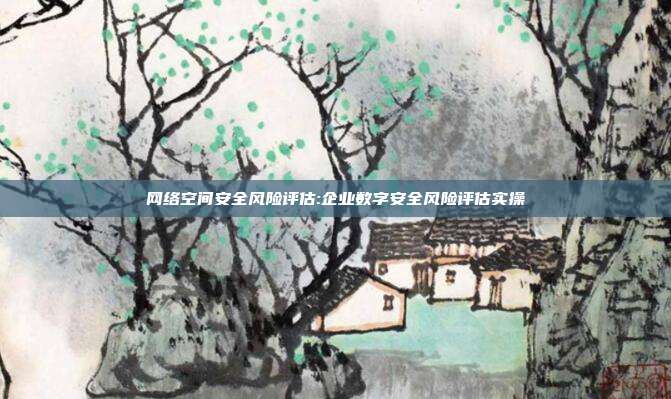 网络空间安全风险评估:企业数字安全风险评估实操