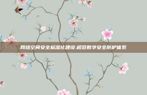 网络空间安全标准化建设:规范数字安全防护体系