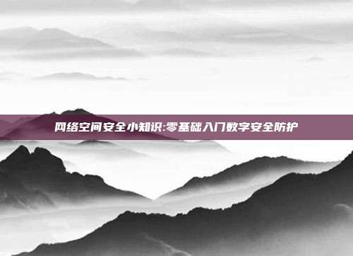 网络空间安全小知识:零基础入门数字安全防护