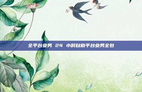 全平台业务 24 小时自助平台业务全包