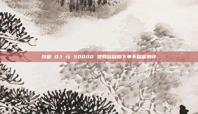 抖音 0.1 元 50000 赞网站自助下单不踩雷测评