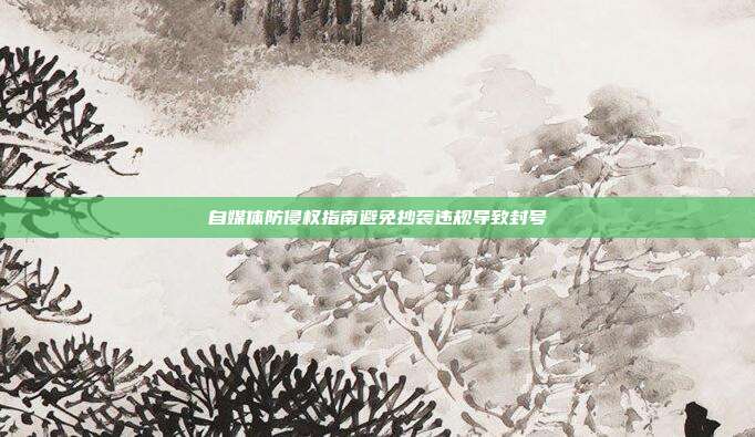 自媒体防侵权指南避免抄袭违规导致封号
