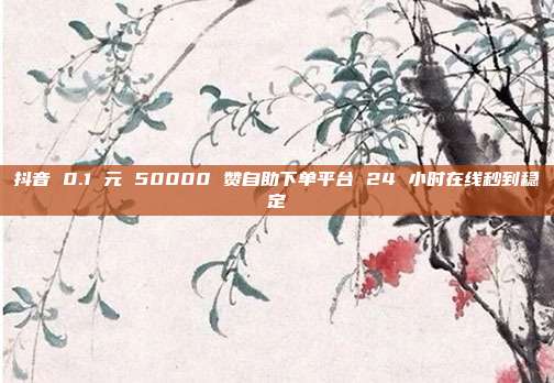 抖音 0.1 元 50000 赞自助下单平台 24 小时在线秒到稳定