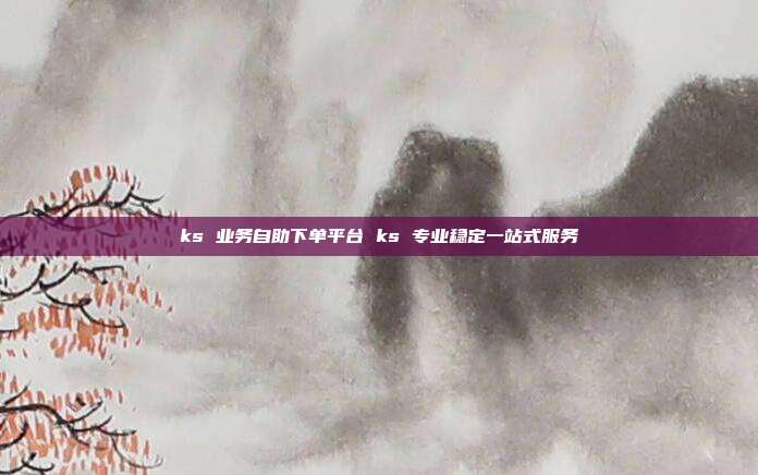 ks 业务自助下单平台 ks 专业稳定一站式服务
