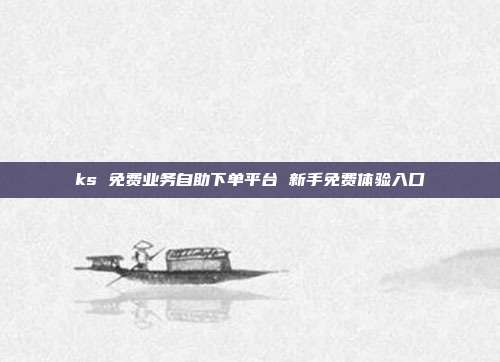 ks 免费业务自助下单平台 新手免费体验入口