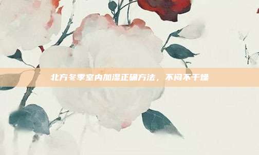 北方冬季室内加湿正确方法，不闷不干燥