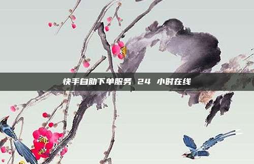 快手自助下单服务 24 小时在线