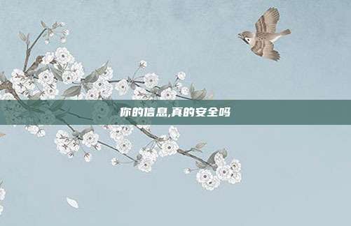 你的信息,真的安全吗