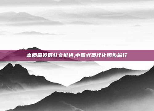 高质量发展扎实推进,中国式现代化阔步前行