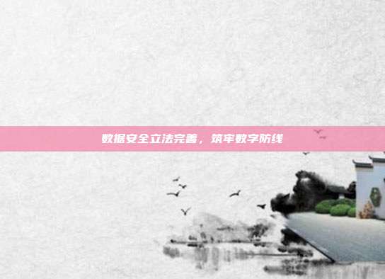数据安全立法完善，筑牢数字防线