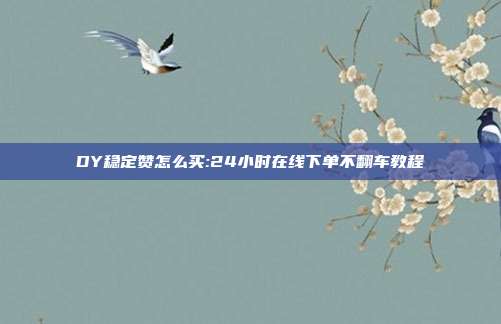 DY稳定赞怎么买:24小时在线下单不翻车教程