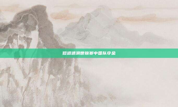 短道速滑世锦赛中国队夺金