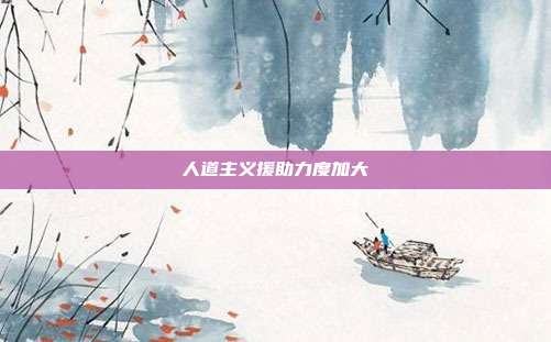 人道主义援助力度加大
