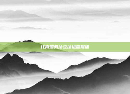 托育服务法立法进程提速