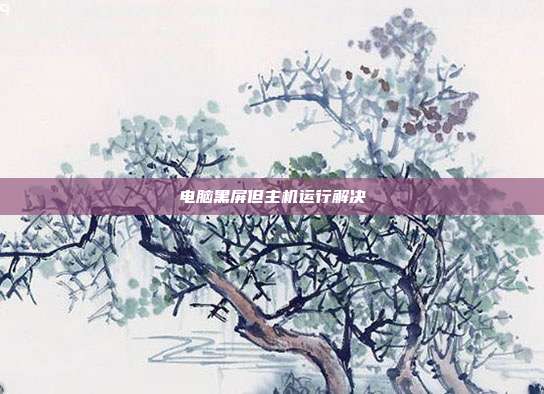 电脑黑屏但主机运行解决