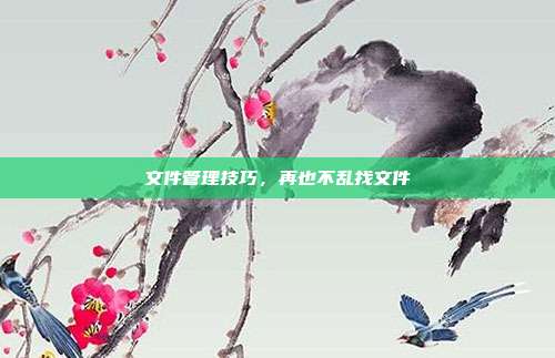 文件管理技巧，再也不乱找文件