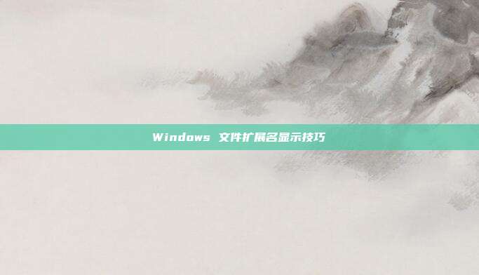Windows 文件扩展名显示技巧