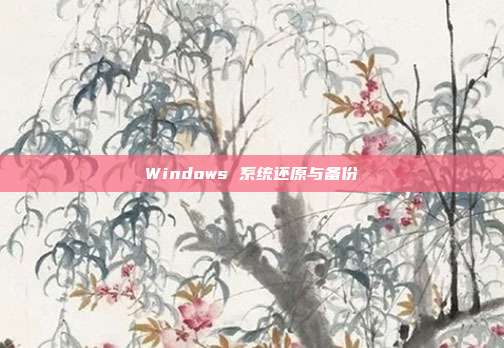 Windows 系统还原与备份