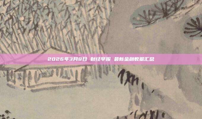 2026年3月8日 财经早报 最新金融数据汇总