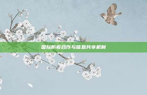 国际防疫合作与信息共享机制