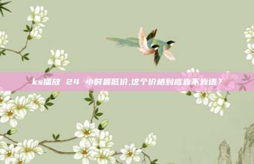 ks播放 24 小时最低价,这个价格到底靠不靠谱?