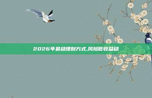 2026年最稳理财方式,风险低收益稳