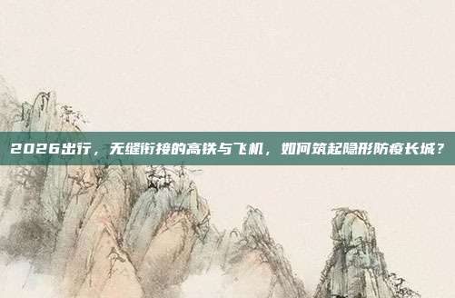 2026出行，无缝衔接的高铁与飞机，如何筑起隐形防疫长城？