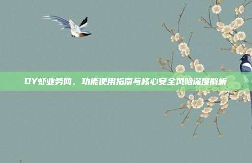 DY虾业务网,功能使用指南与核心安全风险深度解析