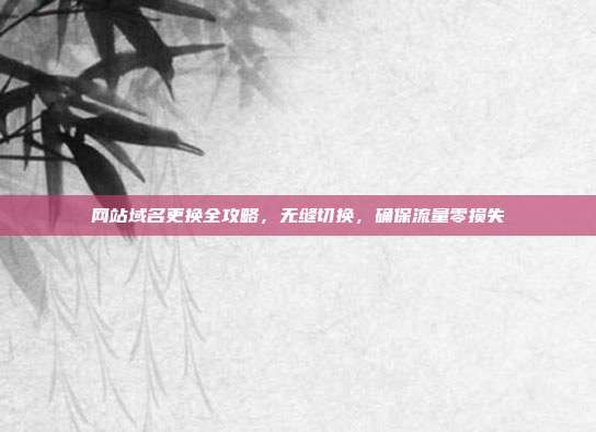 网站域名更换全攻略,无缝切换,确保流量零损失