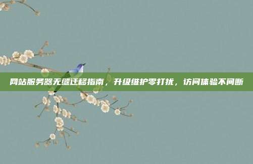 网站服务器无缝迁移指南,升级维护零打扰,访问体验不间断