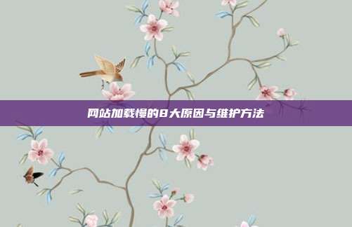 网站加载慢的8大原因与维护方法