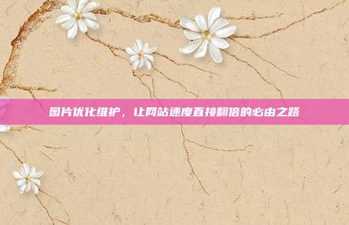 图片优化维护,让网站速度直接翻倍的必由之路