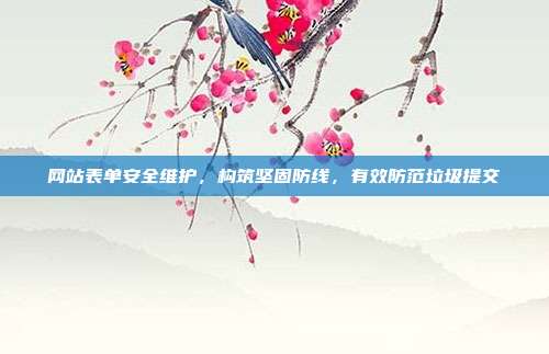 网站表单安全维护，构筑坚固防线，有效防范垃圾提交