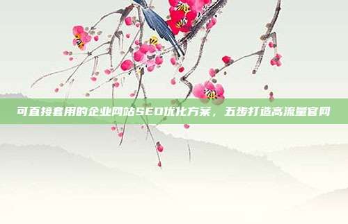 可直接套用的企业网站SEO优化方案，五步打造高流量官网