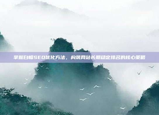 掌握白帽SEO优化方法，构筑网站长期稳定排名的核心策略